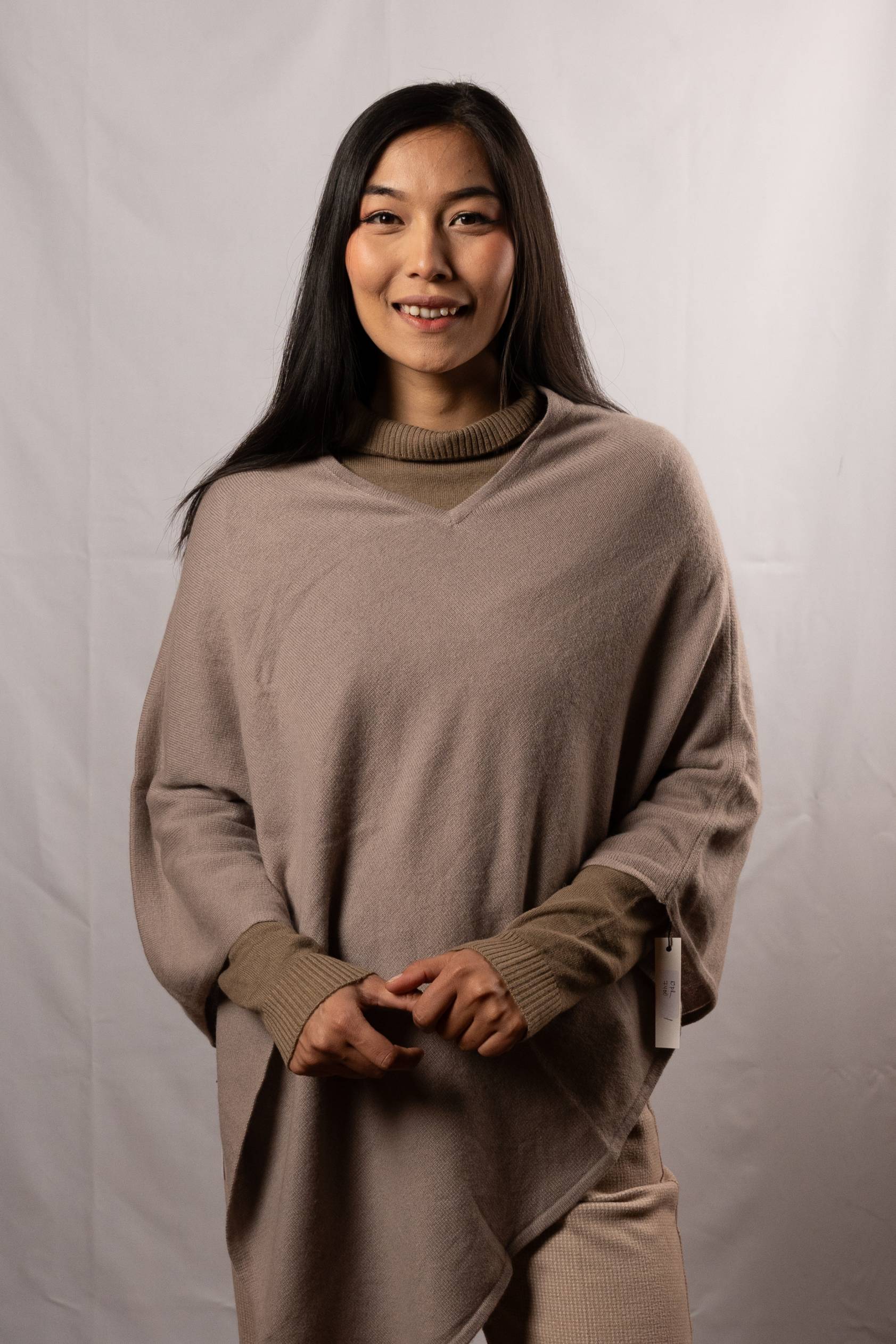  Cashmere Plain Poncho(251)