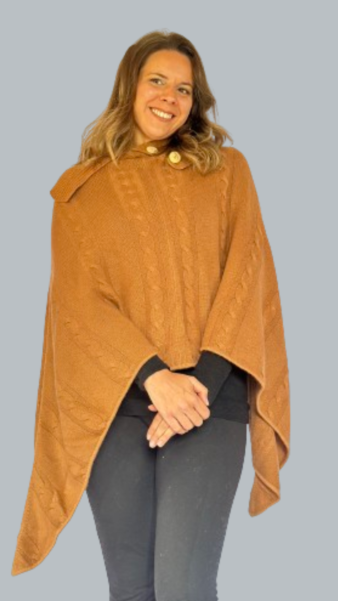  Cashmere Design Poncho (264)